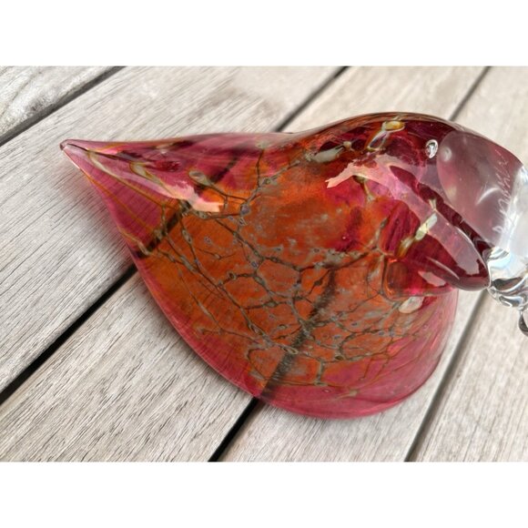 Malta Glassworks MTARFA Jack in Pulpit Style Dish Bowl Signed Original Label 7” - Picture 7 of 11